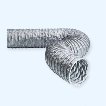 T-Clip Gas HT-200 диаметр 100 мм Texonic Шланг из стеклоткани устойчивый к повышенным температурам с внешней зажимной спиралью для удаления выхлопных и сварочных газов